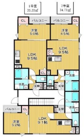 Kvell Garden春日の物件間取画像